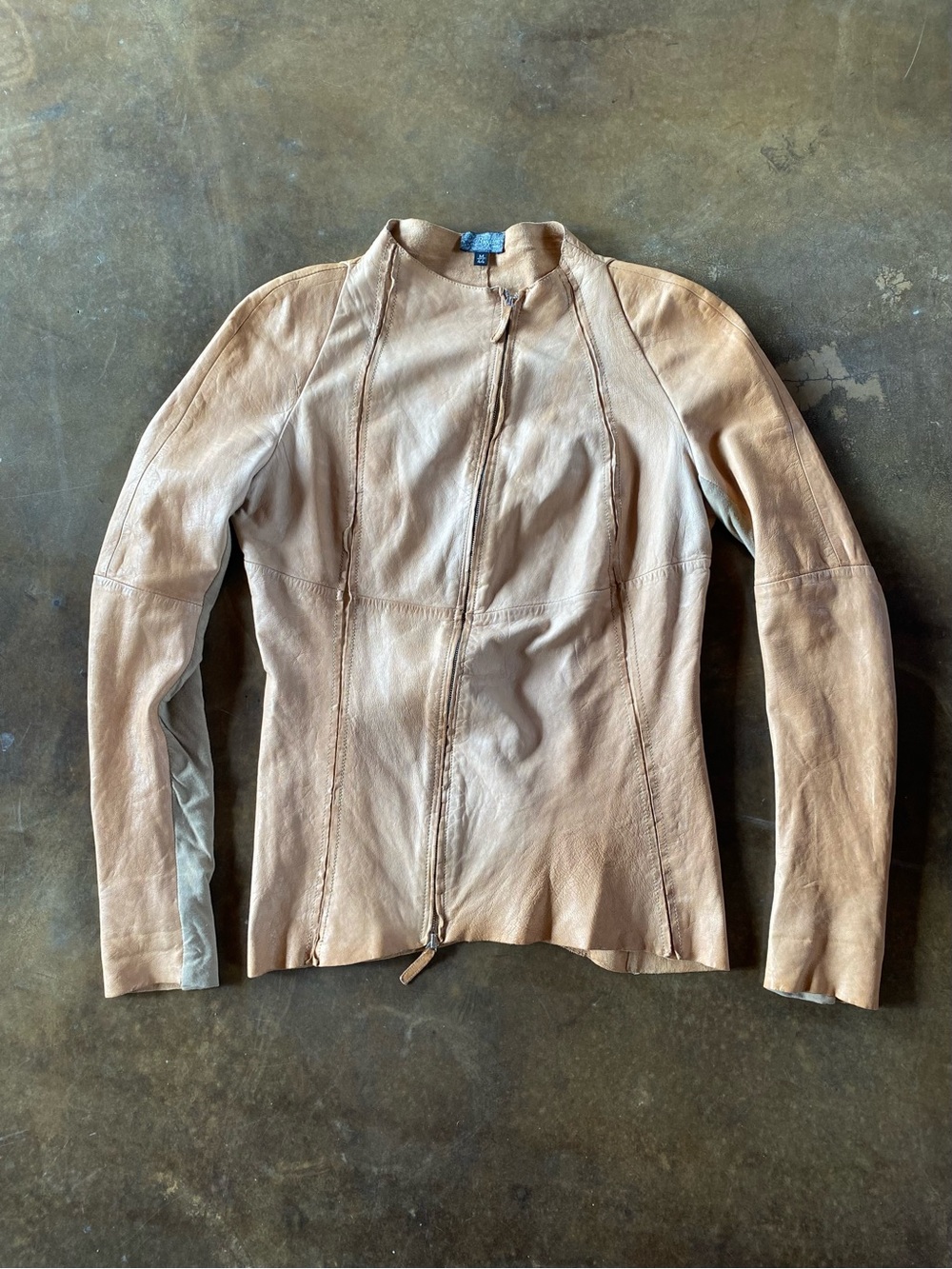 VTG Brogden Women’s Soft Lamb Leather Lightweight Fitted Zip Jacket Italy